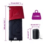 vidaXL Sac de couchage pour adultes camping 3 saisons