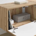 vidaXL Meuble TV mural 2 Pièces Chêne artisan 60 x 31 x 29.5 cm