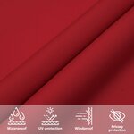 vidaXL Voile de parasol tissu oxford carré 6x6 m rouge