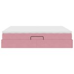 vidaXL Lit avec rangement et matelas Rose 160 x 200 cm Velours