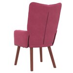 vidaXL Fauteuil relaxant Rouge bordeaux 63 x 67 x 94 cm Velours