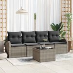 vidaXL Ensemble de canapé de jardin Manuel 5 Pièces Gris 55 x 55 x 37 cm