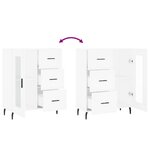 vidaXL Buffet blanc 69 5x34x90 cm bois d'ingénierie