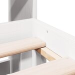 vidaXL Lit bibliothèque sans matelas blanc 160x200 cm bois pin massif