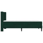 vidaXL Cadre de lit avec matelas Vert foncé 90 x 190 cm Velours