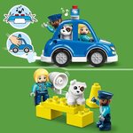 Lego 10959 duplo le commissariat et l'hélicoptere de la police  voiture avec gyrophare et sirene  jouet d'éveil des 2 ans