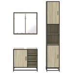vidaXL Ensemble de meubles de salle de bain 3 Pièces chêne sonoma