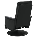 vidaXL Fauteuil inclinable avec repose-pieds noir similicuir