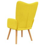 vidaXL Chaise de relaxation Jaune moutarde Tissu