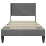 vidaXL Cadre de lit avec tête de lit Gris foncé 80 x 200 cm Velours