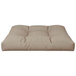 vidaXL Coussin de palette taupe 80x80x12 cm tissu