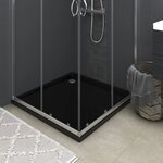 vidaXL Receveur de douche carré ABS Noir 90x90 cm