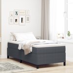 vidaXL Cadre de lit gris foncé 80x200 cm tissu côtelé