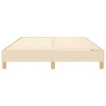 vidaXL Cadre de lit sans matelas crème 140x200 cm tissu