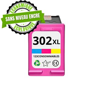 Cartouche compatible HP 302 XL CL - SANS NIVEAU ENCRE