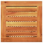 vidaXL Table de jardin noir 40x40x42 cm résine tressée et bois acacia