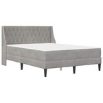 vidaXL Cadre de lit avec matelas Gris clair 120 x 190 cm Velours