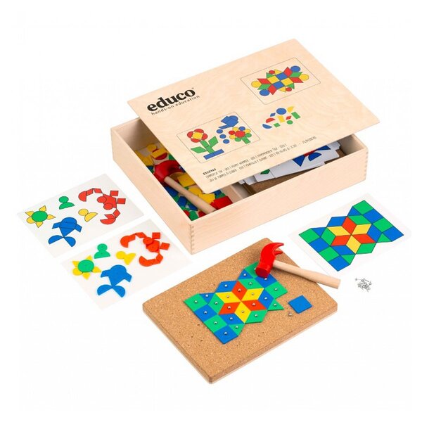 Jeu de formes à clouer - geo - jeu Montessori