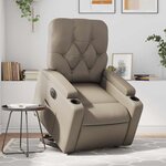 vidaXL Fauteuil inclinable électrique cappuccino similicuir