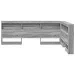 vidaXL Tête de lit de rangement Sonoma gris 140 cm Bois d'ingénierie