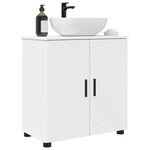 vidaXL Cabinet de salle de bain avec stockage Blanc 61 x 35 x 64 cm