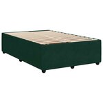 vidaXL Sommier à lattes de lit et matelas Vert foncé 120x200cm Velours