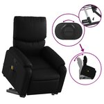 vidaXL Fauteuil inclinable de massage Noir Similicuir