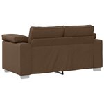 vidaXL Canapé 2 Pièces Marron 219 x 80 x 82 cm tissu