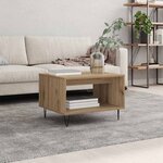 vidaXL Table basse chêne artisanal 60 x 50 x 40 cm Bois d'ingénierie