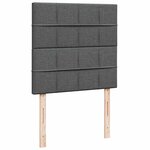 vidaXL Lit ottoman avec matelas et LED gris foncé 90x200 cm tissu