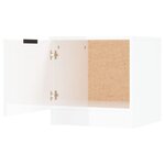 vidaXL Table de chevet Blanc brillant 40x39x40 cm