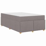 vidaXL Cadre de lit avec matelas Taupe 120 x 190 cm tissu