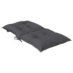 vidaXL Coussins de chaise de jardin à dossier bas lot de 6 anthracite