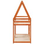 vidaXL Lit superposé avec toit cire marron 90x190cm bois massif de pin