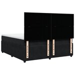 vidaXL Sommier à lattes de lit avec matelas Noir 180x200 cm Velours