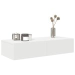 vidaXL Étagère murale avec tiroirs blanc 80x33x17 cm bois d'ingénierie
