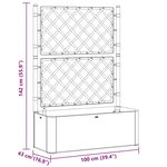vidaXL Lit surélevé de jardin treillis système d'arrosage Anthracite