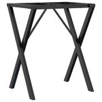 vidaXL Pieds de table à manger cadre en X 50x40x73 cm acier