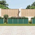vidaXL Lit surélevé de jardin Acier galvanisé 320x80x77 cm Vert
