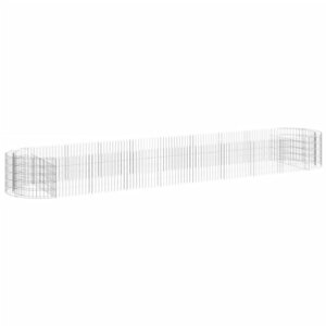 vidaXL Lit surélevé à gabion Fer galvanisé 500x100x50 cm