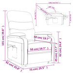 vidaXL Fauteuil de massage Anthracite Similicuir
