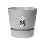 ELHO Pot de fleurs rond Greenville 40 - Extérieur - Ø 39 x H 36,8 cm - Gris béton vivant