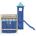 vidaXL Rideaux pour lit mezzanine avec tour bleu polyester