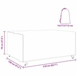 vidaXL Housse pour mobilier d'extérieur Noir 210 x 130 x 70 cm 600D