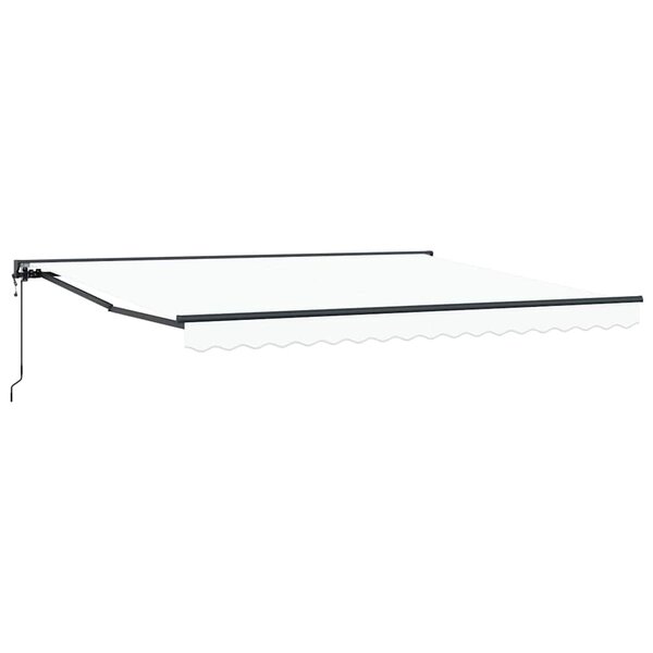 vidaXL Auvent Rétractable Blanc 400x300 cm tissu