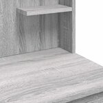 vidaXL Coiffeuse avec lumières LED sonoma gris 96x40x142 cm