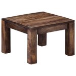 vidaXL Table basse 50 x 50 x 35 cm Bois de manguier massif