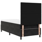 Lit à ressorts vidaXL avec matelas noir 90x200 cm en velours