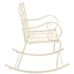 vidaXL Banc de jardin 104 cm Fer Blanc antique