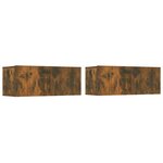 vidaXL Ensemble de meubles TV 4 Pièces Chêne fumé Bois d'ingénierie